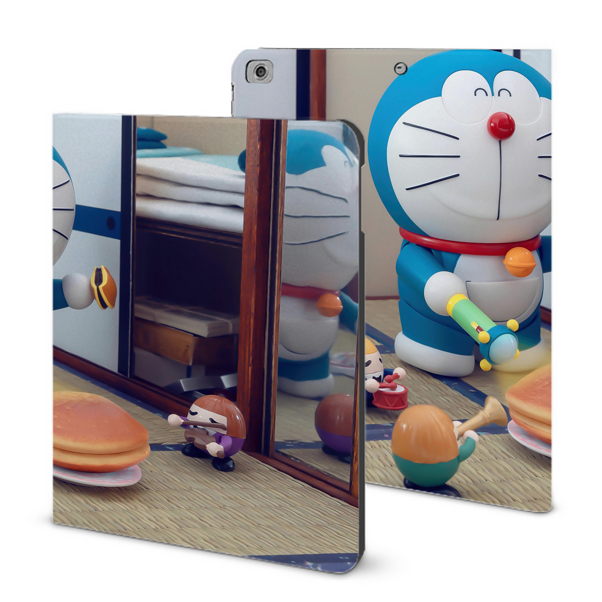 （画像用） ドラえもん Doraemon IPad ケース ブック型 PUレザー TPU 耐衝撃 軽量 薄型 ペン収納なし 全面保護 IPad 各モデル対応